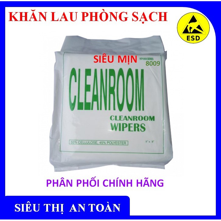 Khăn lau phòng sạch siêu mịn 8009 - 69LE Cleanroom Wiper - Size 9*9 inch