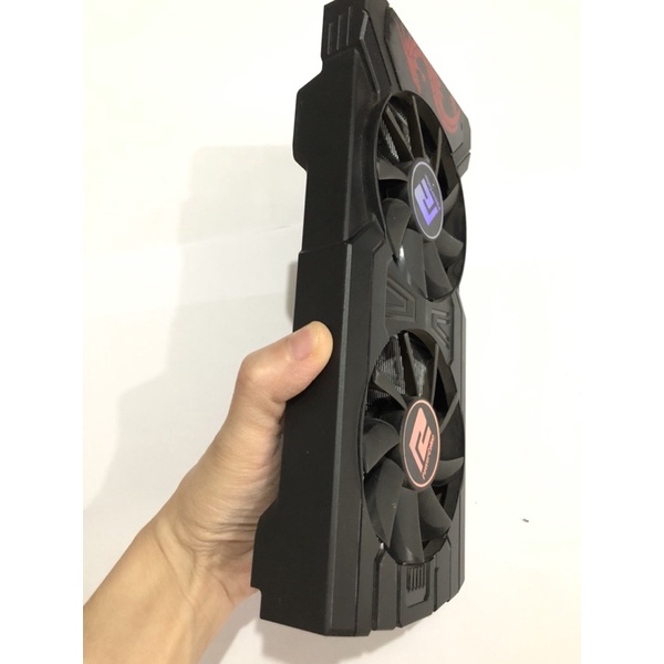 Bộ fan tản nhiệt cho vga Power Color rx 570, 580 khoảng cách 4 tâm ốc 52mm