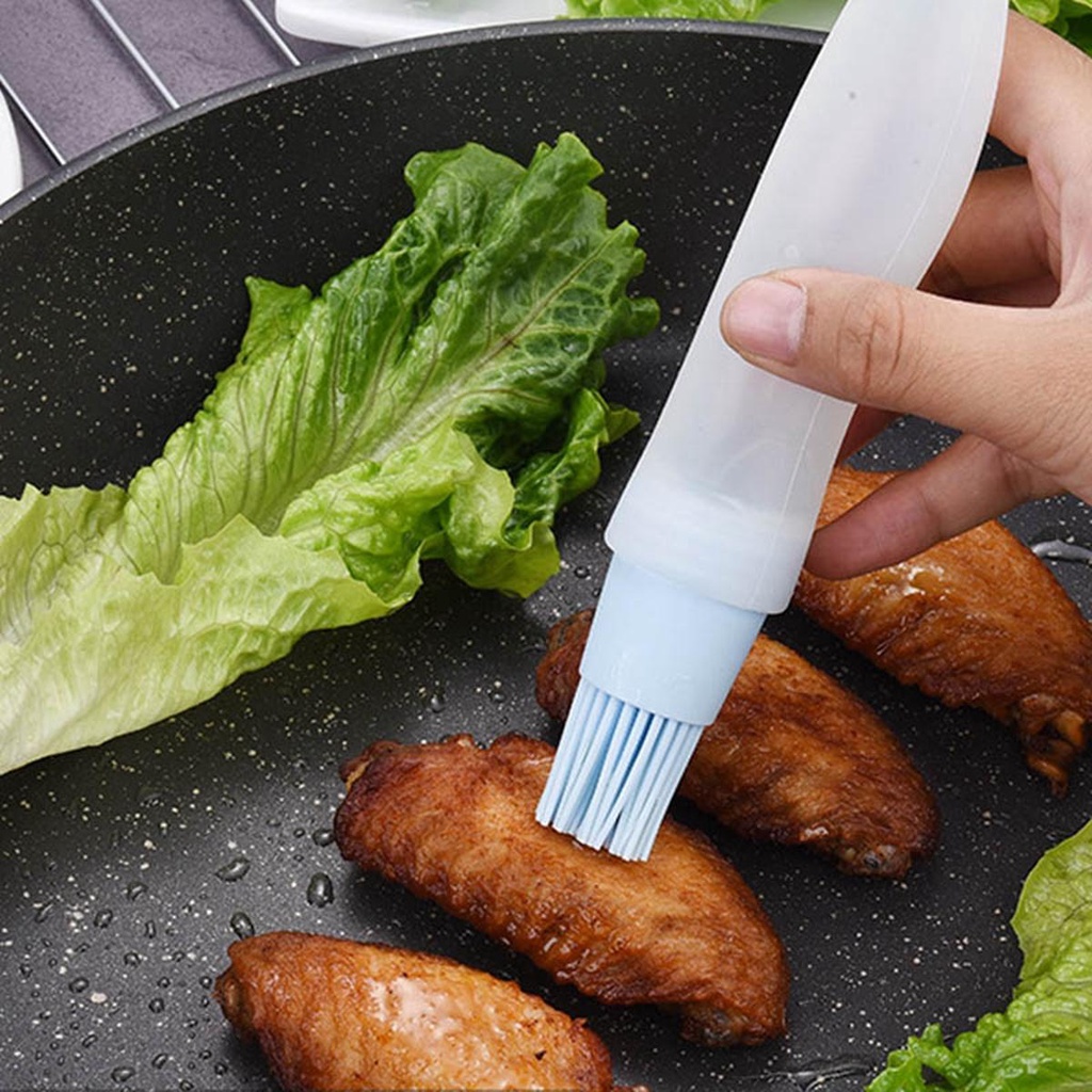 Bình Đựng Dầu Có Cọ Phết Dùng Nướng BBQ Kèm Nắp Đậy Tiện Dụng