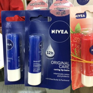 Son dưỡng môi Nivea xanh, đỏ, hồng