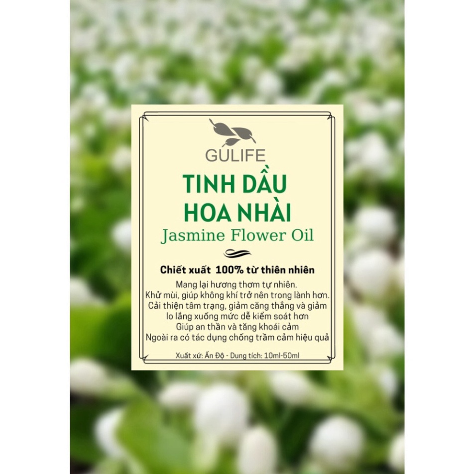 Tinh dầu Hoa Nhài LIFECARE Chiết Xuất 100% Từ Thiên Nhiên  SX Theo Tiêu chuẩn Organic Hữu Cơ Hoa Kỳ