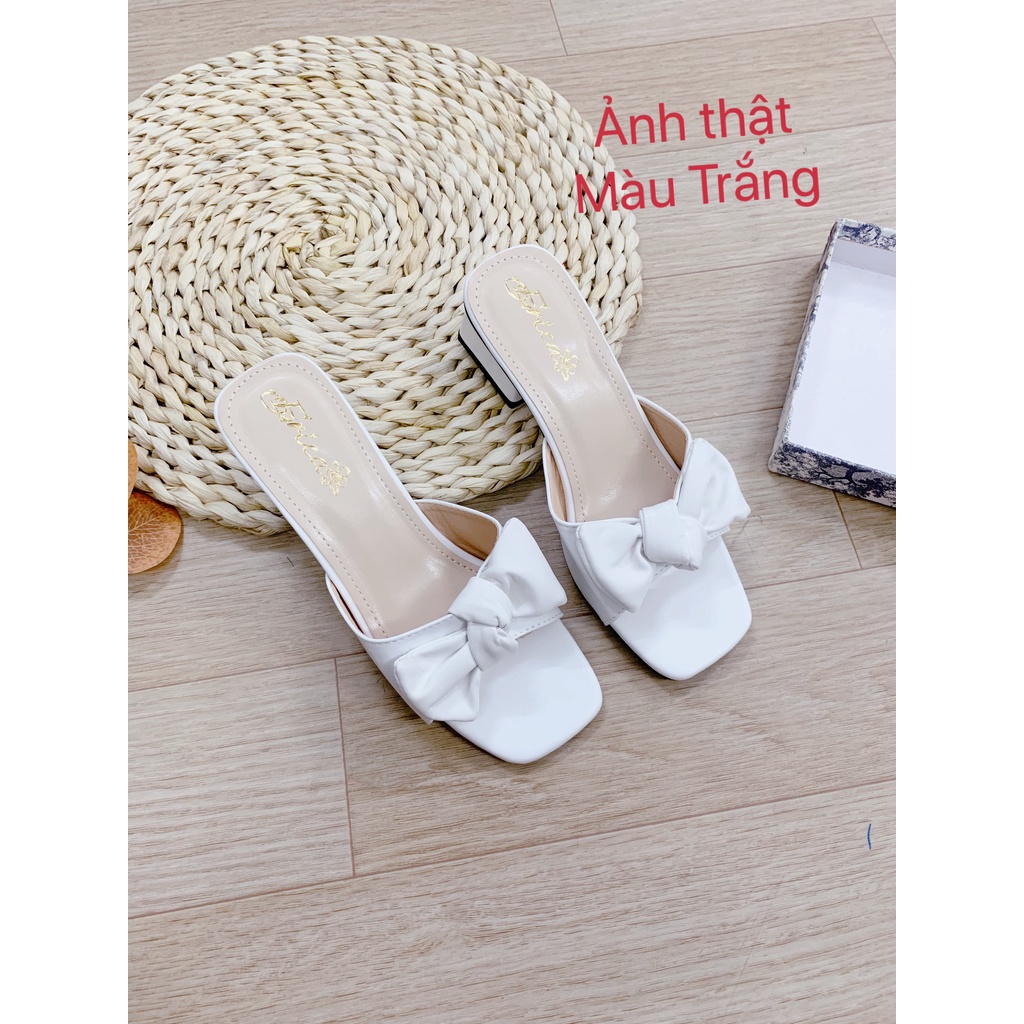 XẢ KHO  Dép nữ quai nơ gót 2 phân