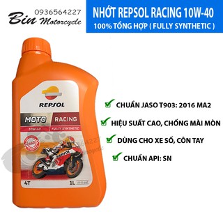 NHỚT REPSOL RACING 10W-40 100% TỔNG HỢP