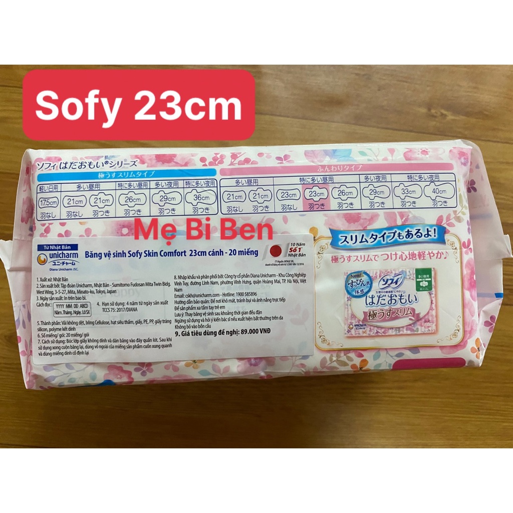 Băng Vệ Sinh Sofy Chính Hãng có cánh 23/26/29/36cm 19/12/15/17/9/20 miếng - Date mới