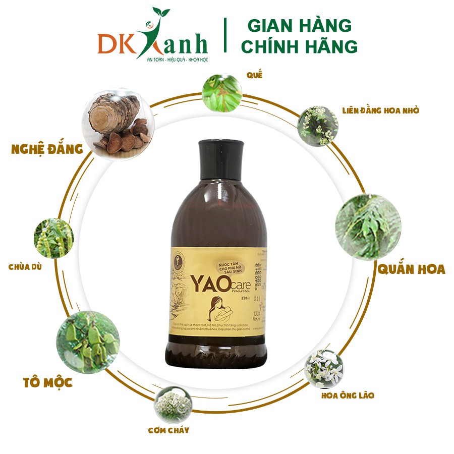 Combo 5 xông hơ vùng kín Yaocare Mama tặng 1 Tắm bé thảo dược Yaocare Baby - Hàng công ty DK Pharma