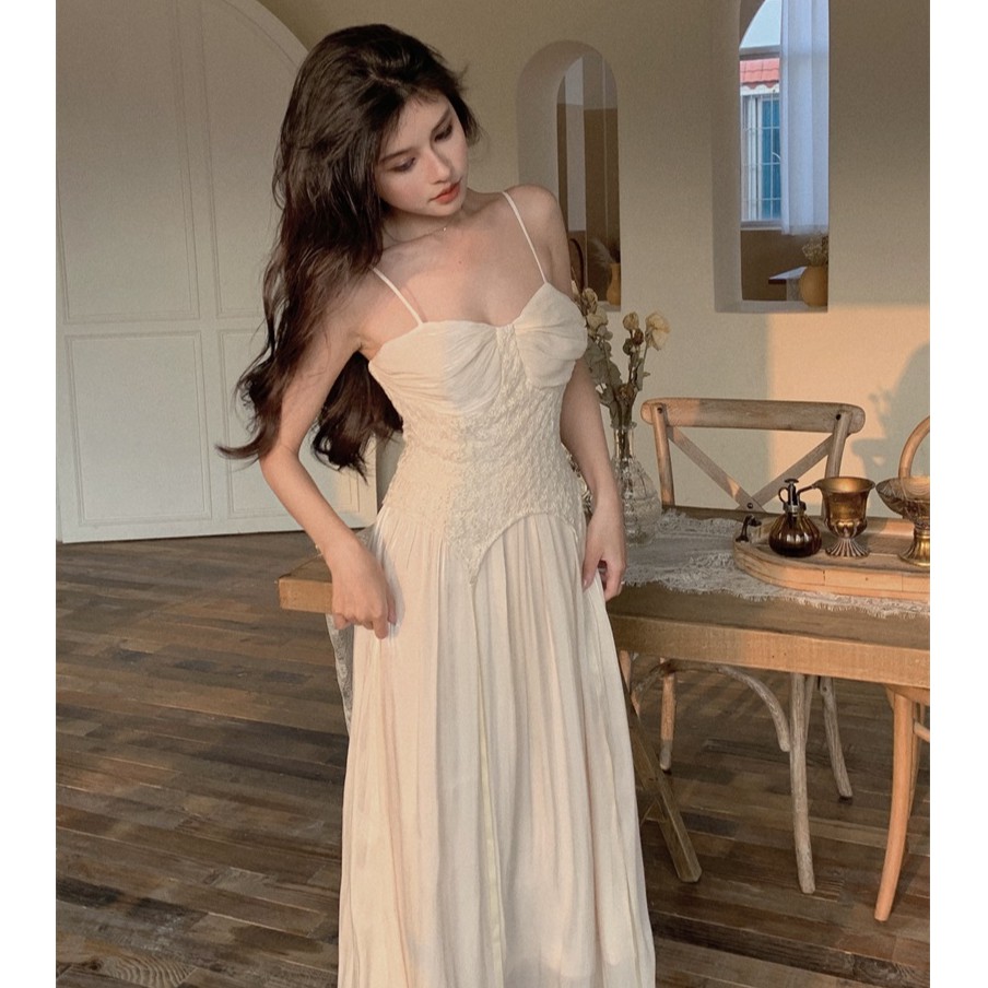 Đâm hai dây dáng xòe midi Emilyshop