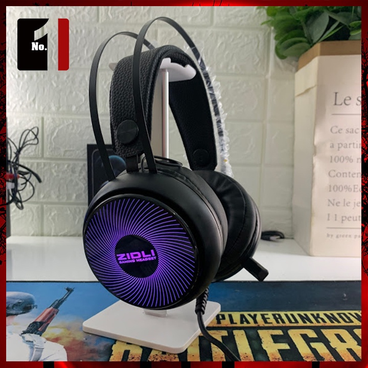 Tai Nghe Nhạc Headphone Gaming Chụp Tai Có Dây ZIDLI ZH12S Led RGB Tai Nghe Game Thủ Máy Vi Tính Laptop Pc
