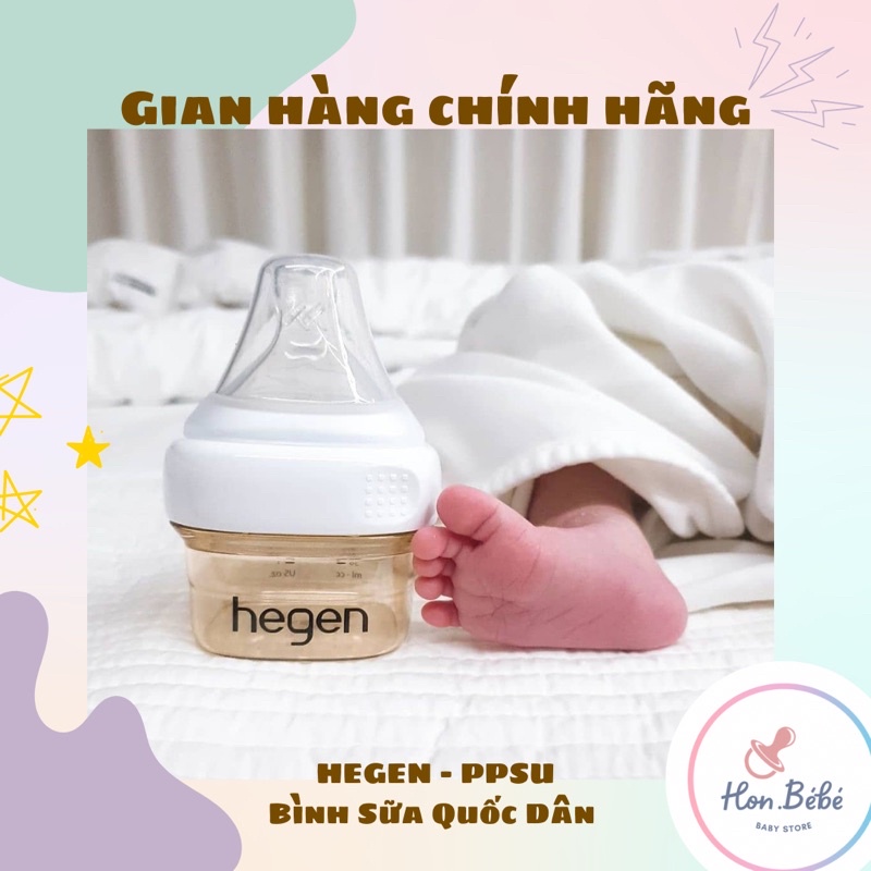 Bình sữa HEGEN cao cấp 60ml 150ml 240ml 330ml được chọn núm cam kết