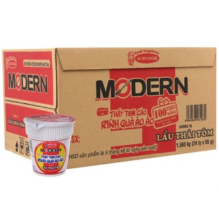 Thùng mì ly modern lẩu thái tôm 24 ly thơm ngon