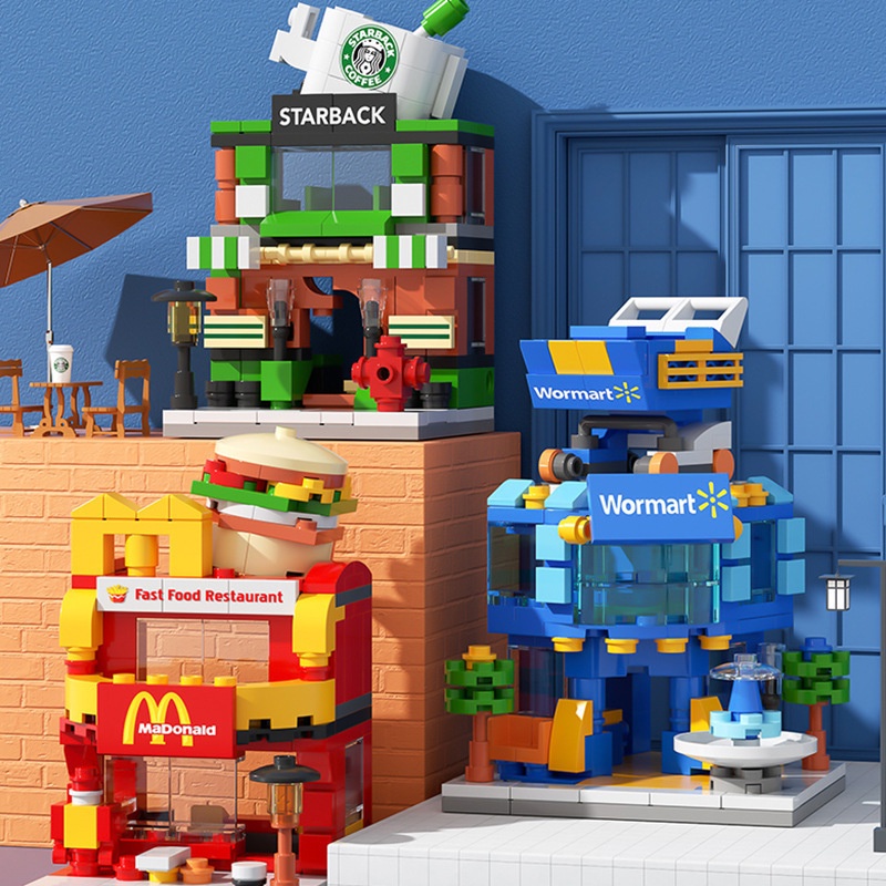 Đồ Chơi Lắp Ráp Mô Hình Đường Phố Đồ Chơi Tương Tác Giữa Cha Mẹ Và Bé 8537