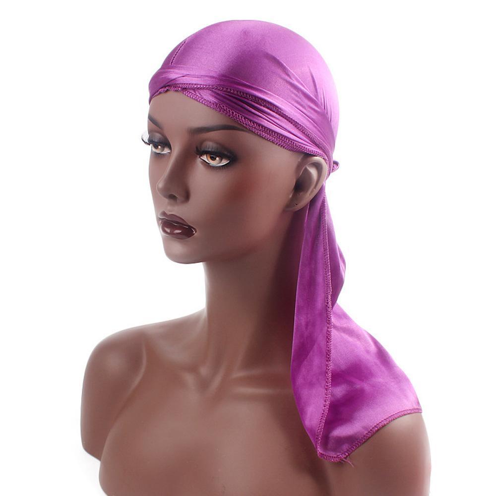 Mũ cướp biển bandana vải lụa giả co giãn có thể điều chỉnh nhiều màu sắc