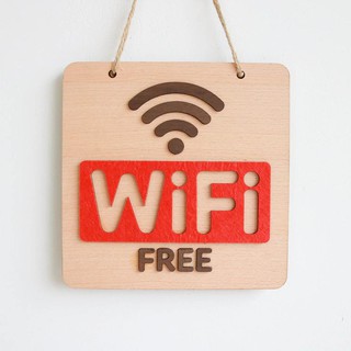 Bảng gỗ decor wifi