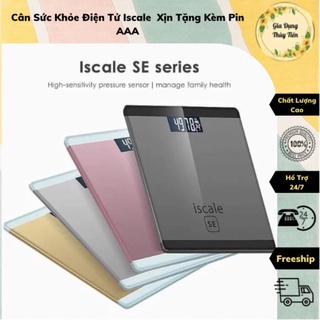 Cân sức khỏe điện tử iscale xịn tặng kèm pin aaa