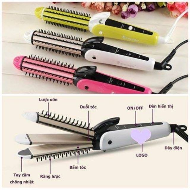 Lược điện G01 3in1 xoăn là, dập xù tóc, duỗi tóc cao cấp G01, hàng nhập khẩu, giá rẻ