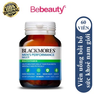 Viên Uống Giúp Bồi Bổ Sức Khỏe, Tăng Cường Sinh Lý Nam Blackmores Men’s Performance Multi Lọ 50 viên