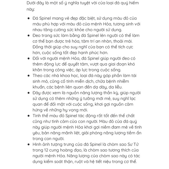 Đá hồng  thiên nhiên cắt giác 4.9mm