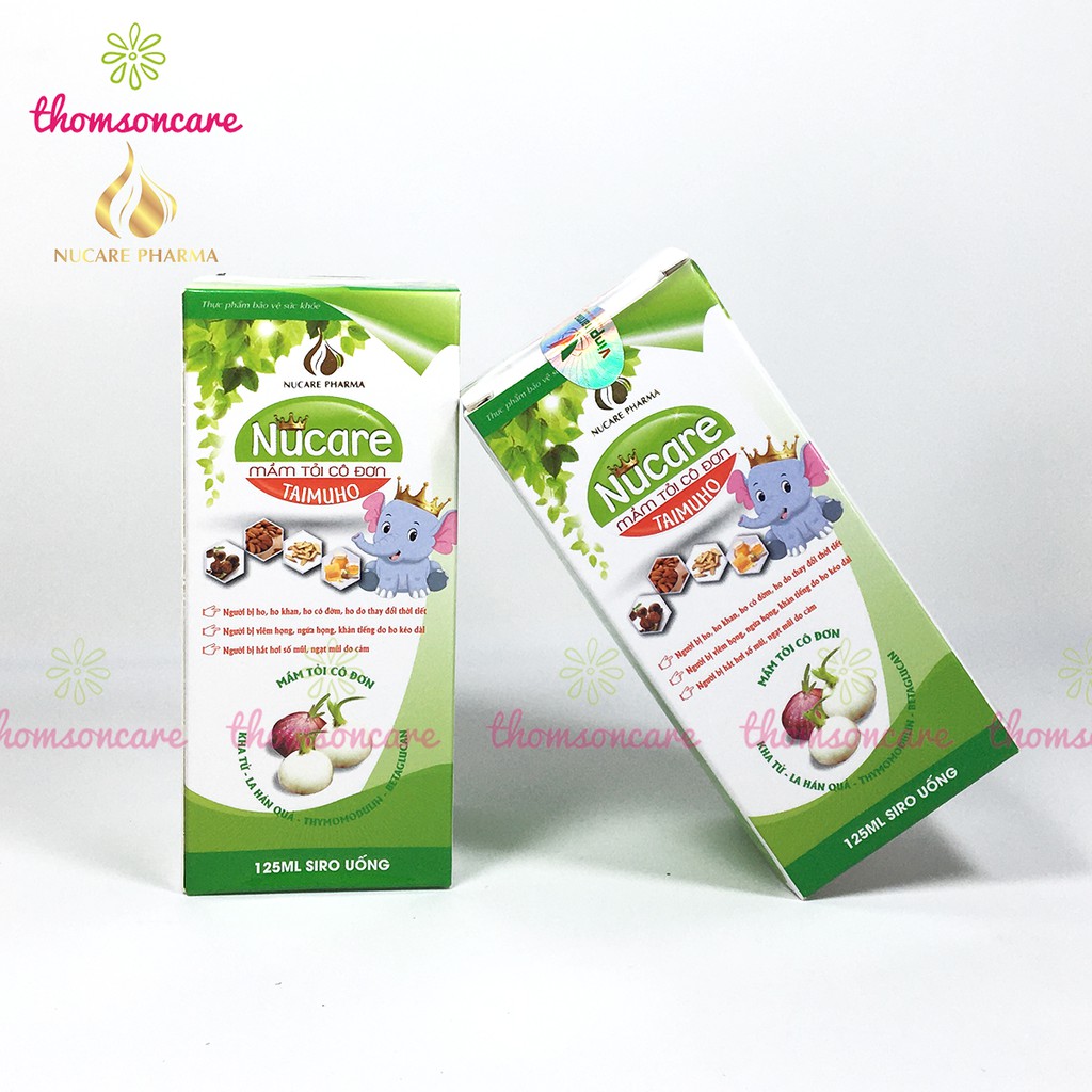 Siro Nucare tinh chất mầm tỏi - Hỗ trợ giảm ho, tăng sức đề kháng cho bé từ dầu tỏi, la hán quả, thymodulin
