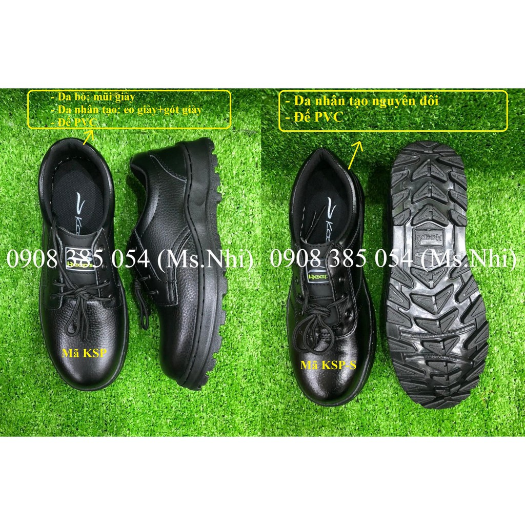 Giày bảo hộ lao động Kcep mũi sắt đế PVC chống trơn trượt- Mã KSP và KSP-S