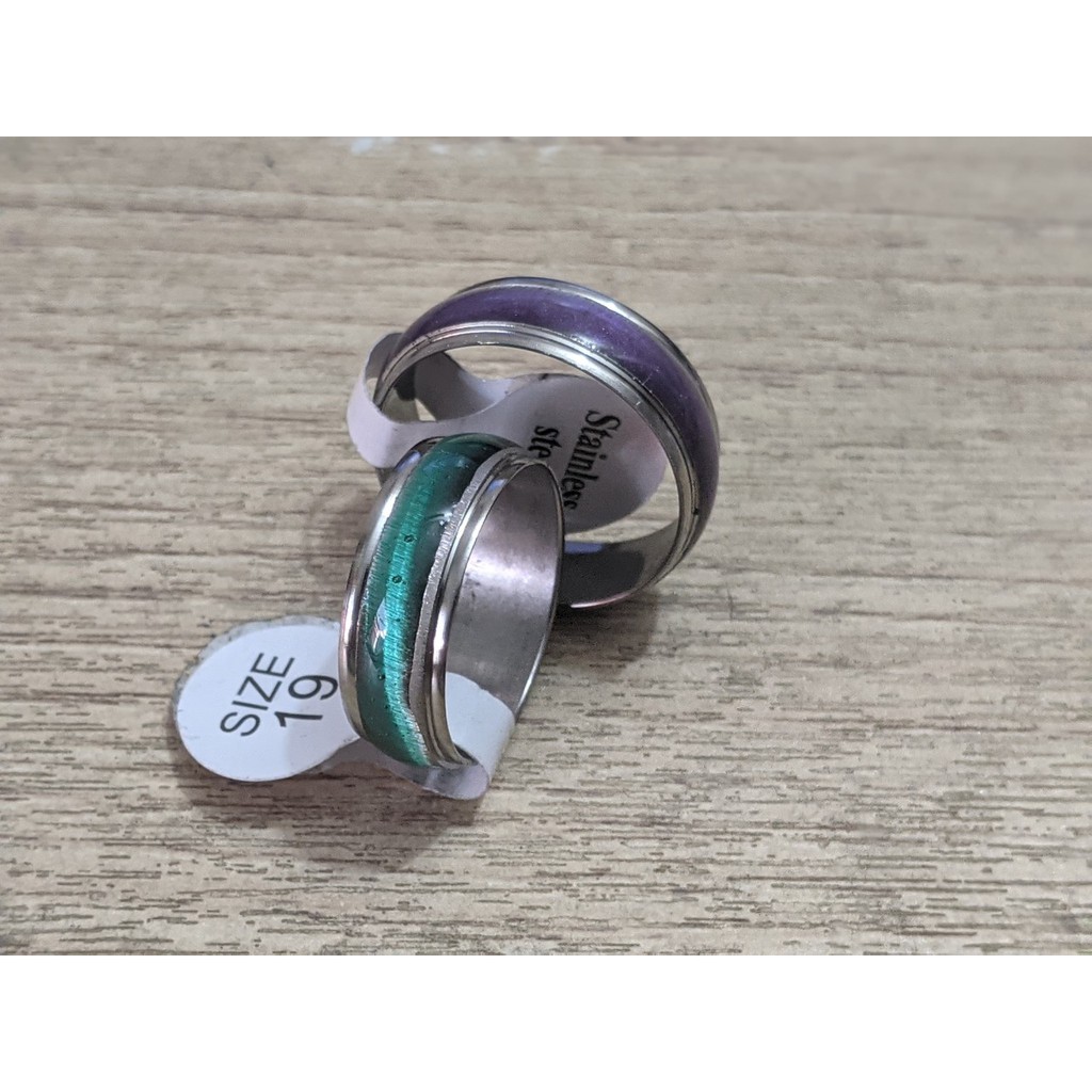 Sỉ nhẫn inox bản 6mm bọc đá xung quanh nhẫn - Màu ngẫu nhiên đẹp, không đen, hợp thời trang