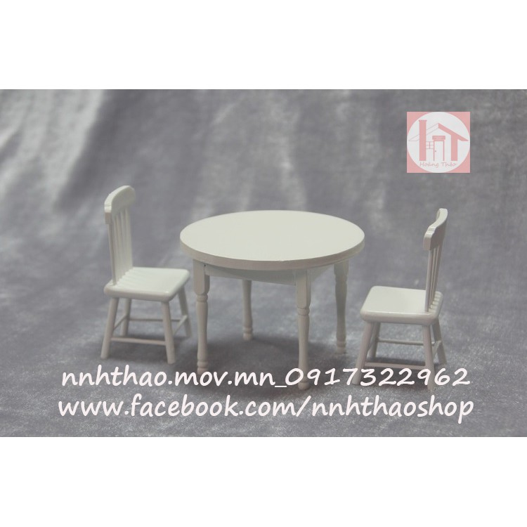 Miniature trang trí mô hình/ dollhouse_Bộ bàn ghế (1:12)