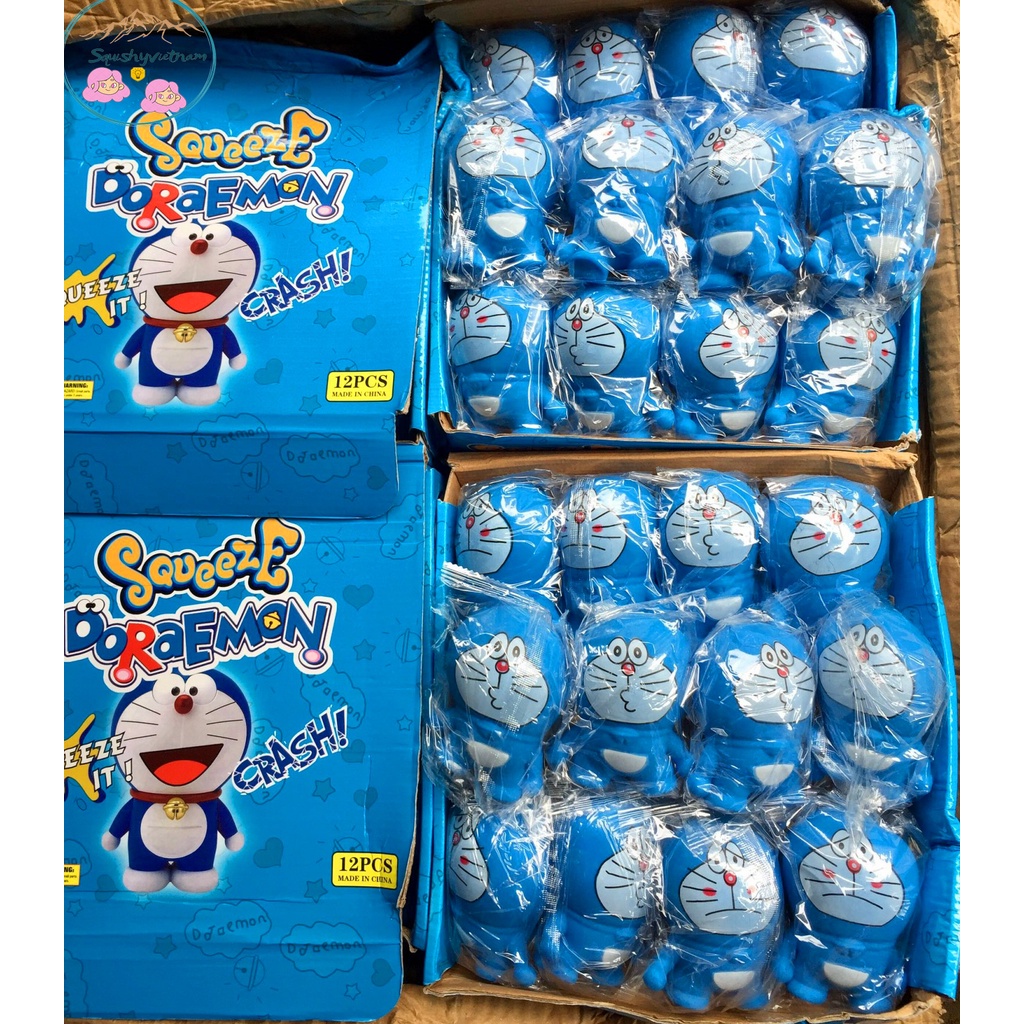 Squishy Mochi hình doremon xanh nobita xuka chaien mềm mịn dễ thương chân thực giảm stress co dãn đàn hồi ngộ nghĩnh bóp