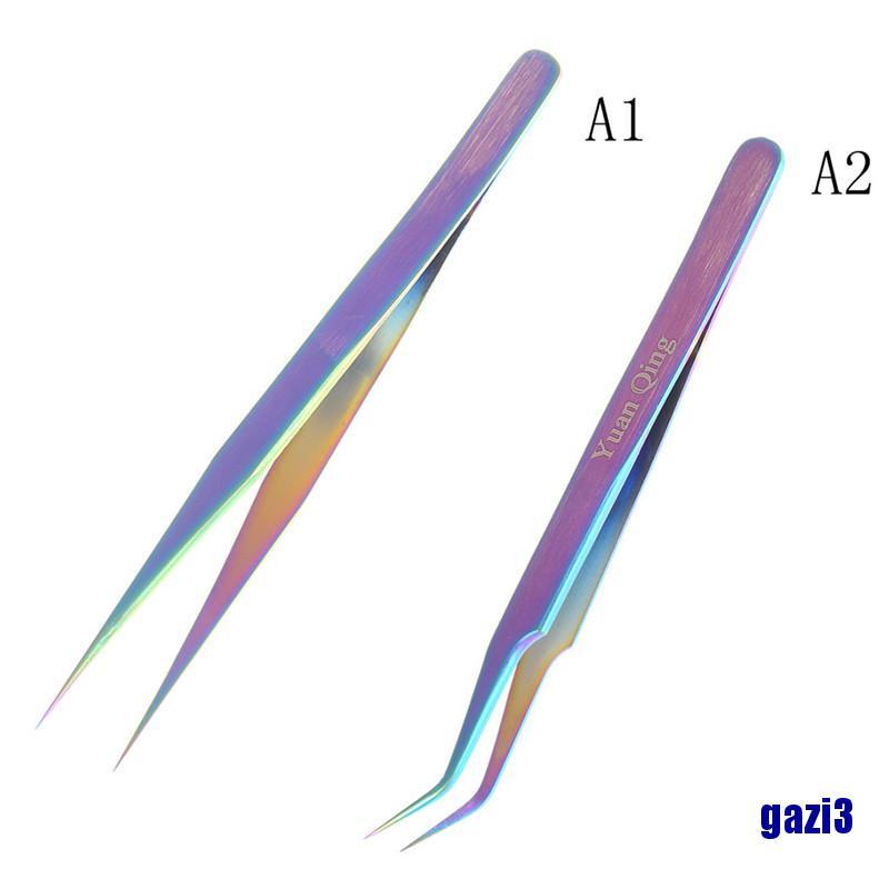 (Hàng Mới Về) Nhíp Inox Màu Cầu Vồng Trang Trí Móng Tay Tiện Lợi