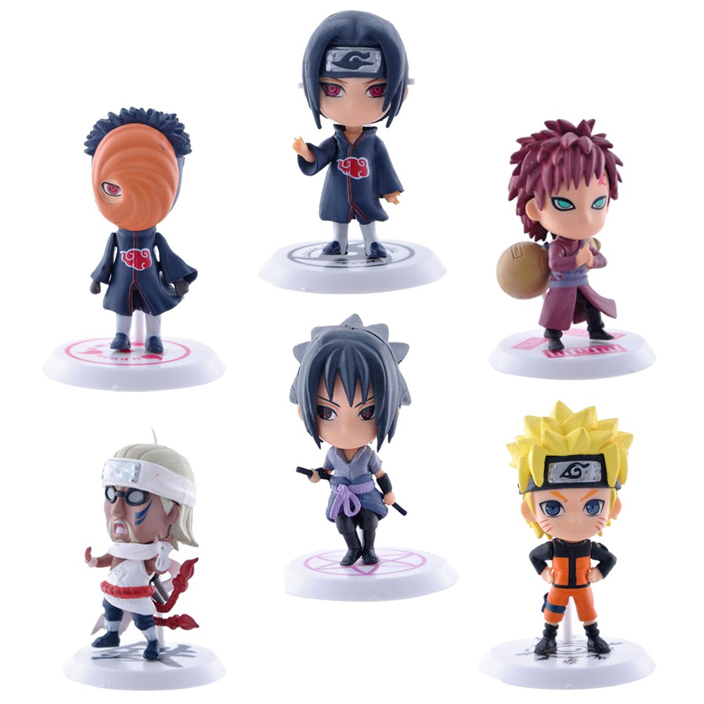 Set 6 Mô Hình Đồ Chơi Nhân Vật Trong Phim Hoạt Hình Naruto 7cm