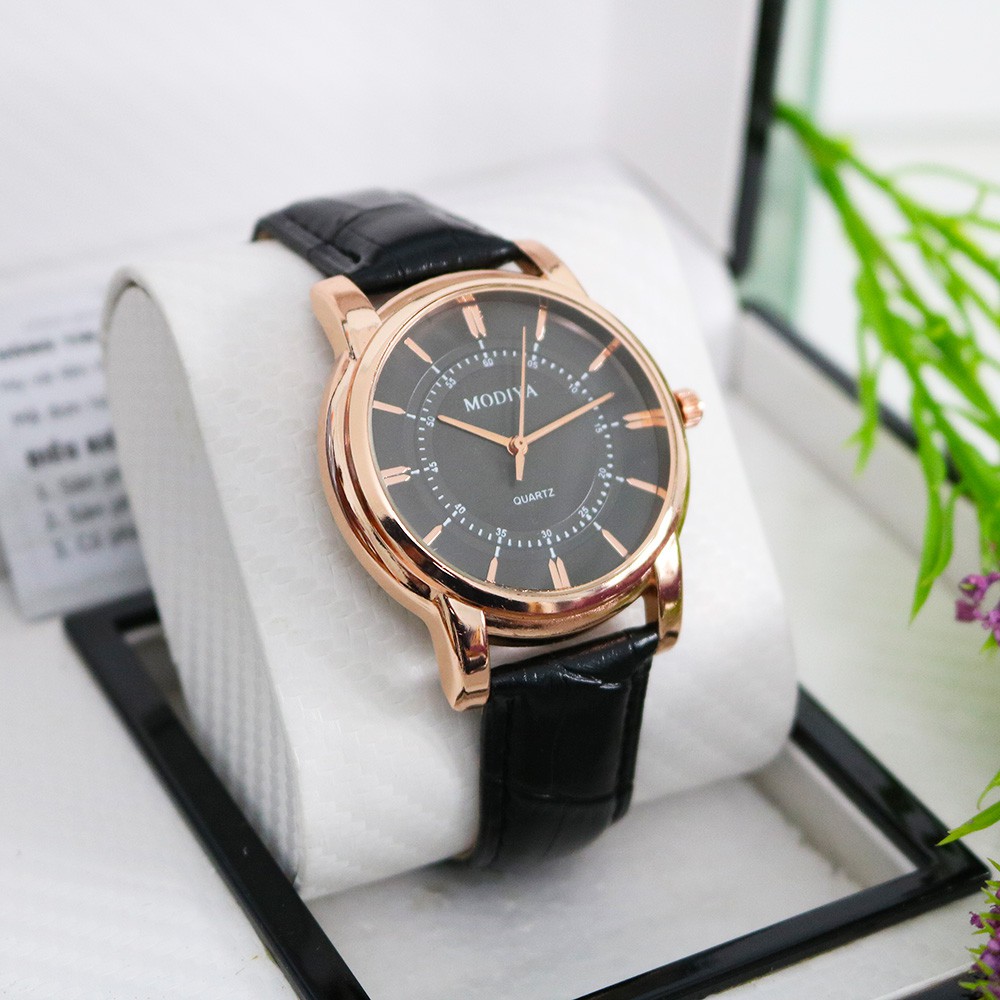 Đồng hồ Nam Modiya M1122 Doanh Nhân 2019 Dây Da PU Cao Cấp