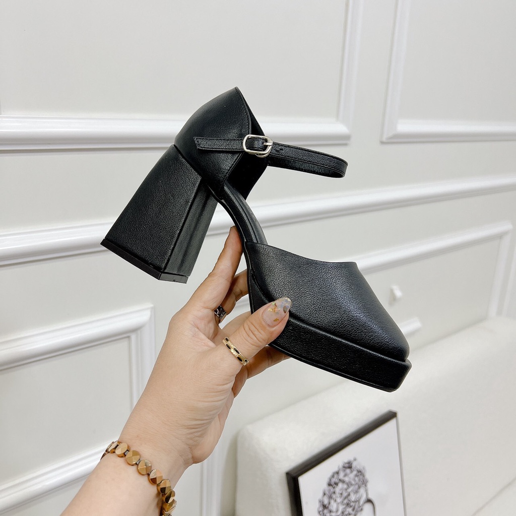 Giày cao gót nữ 9p mũi đúp trước cao 2p hàng chuẩn form lên chân tôn dáng marry jane cao gót - Chị Chảnh Store