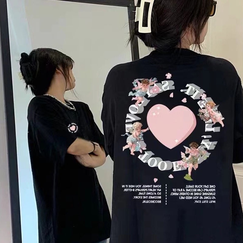 Áo Thun cotton Tay Ngắn Dáng Rộng Thời Trang Mùa Hè Phong Cách Hàn Quốc Hàng Mới Dành Cho Nữ 2022