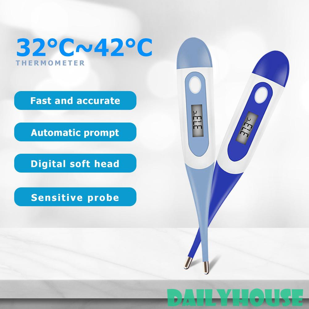 Đầu mềm điện tử Nhiệt kế kỹ thuật số Trẻ em người lớn Sốt Nhiệt độ Máy đo nhiệt độ Dụng cụ đo