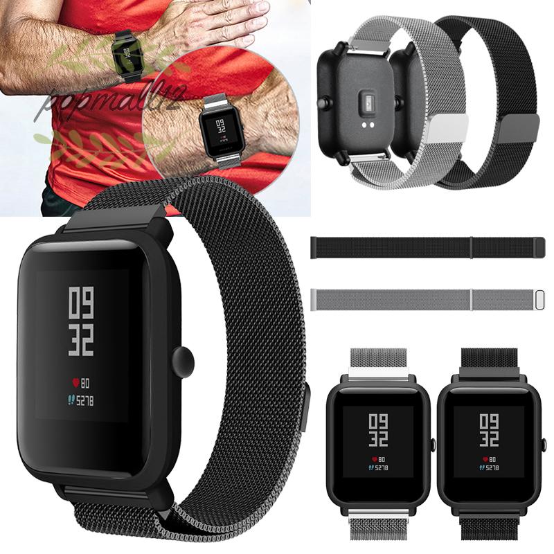 Dây Đeo Inox Cho Đồng Hồ Thông Minh Xiaomi Huami Amazfit Bip Bit Pace Lite Youth