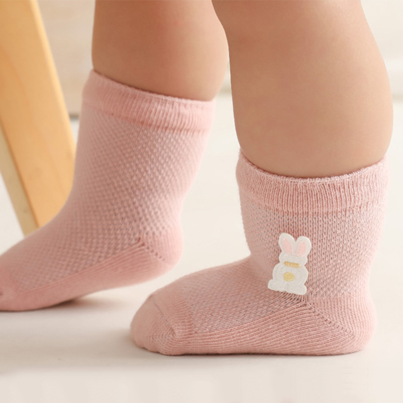 Set 3 Đôi Vớ Cotton Thoáng Khí Dễ Thương Cho Bé