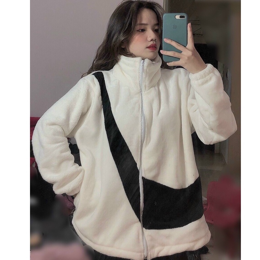 Áo Khoác Lông Cừu Không Mũ Cao Cấp Hàng Dày Dặn Không Xù Lông Cực Hot 2022