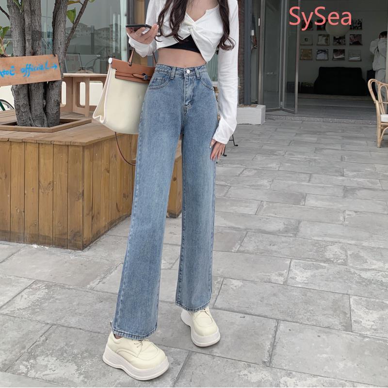 Quần Jeans Lưng Cao Phong Cách Vintage Cho Nữ