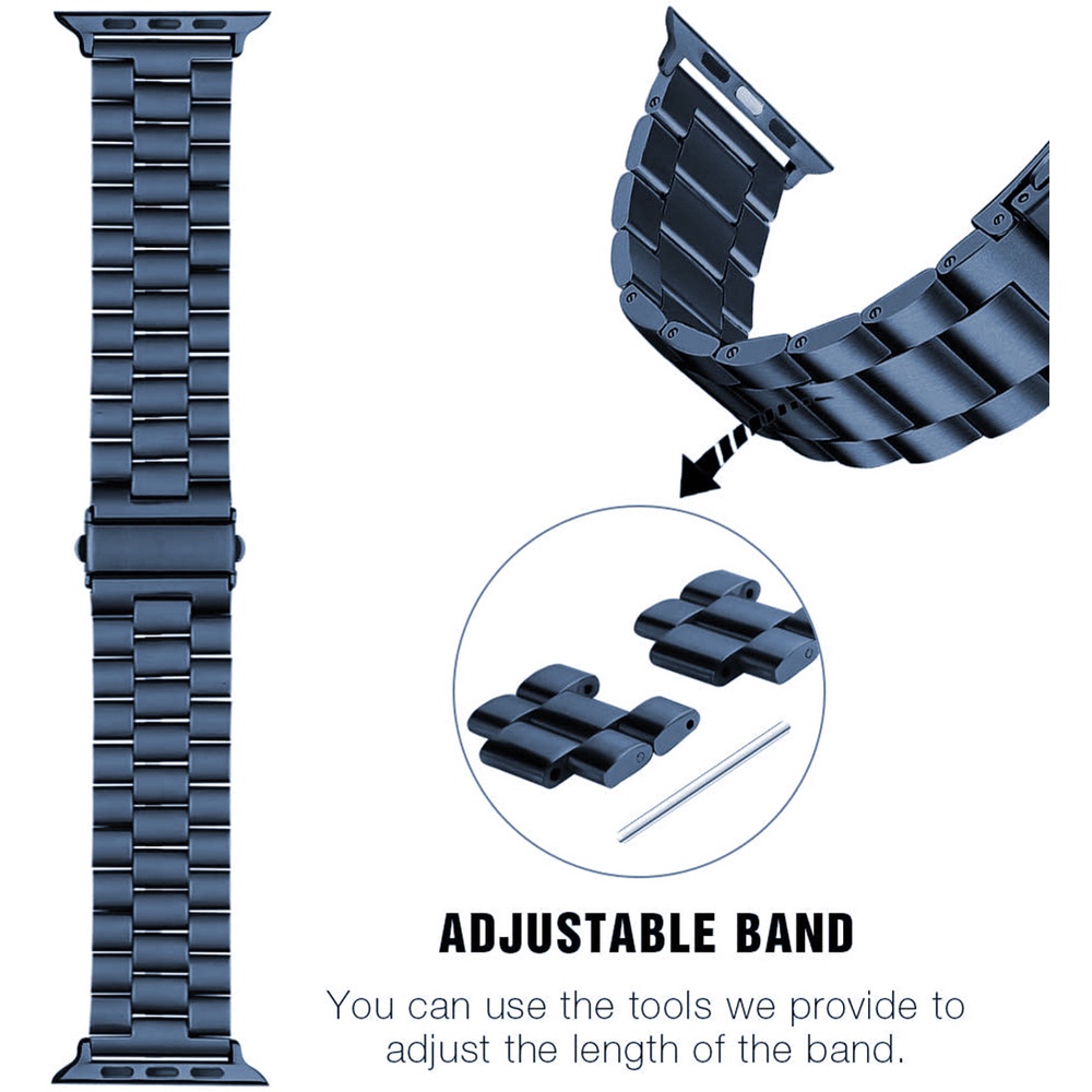 Dây Đeo Inox Sang Trọng Cho Đồng Hồ Thông Minh apple watch Series 5 4 3 SE 6 40mm 44mm