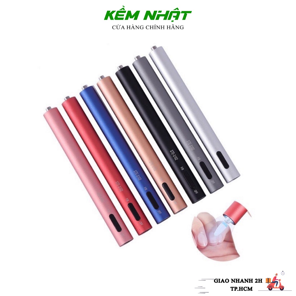 Máy Mài Móng Mini STE-S102 Tích Điện, Đổi Chiều, Có Led - Màu Ngẫu Nhiên