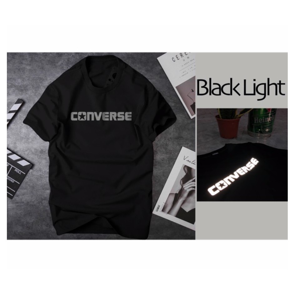 ÁO THUN NAM NỮ PHẢN QUANG BÓNG ĐÊM CHỮ CV SIÊU ĐẸP