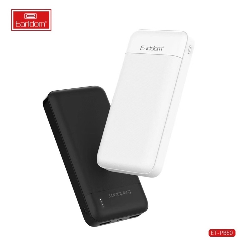 Sạc dự phòng EARLDOM dung lượng 20000mah sạc nhanh 10.5w trang bị 4 cổng kết nối