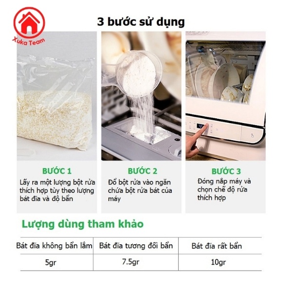 Bột rửa bát chén hữu cơ Almawin dùng cho máy rửa bát không mùi an toàn cho gia đình có trẻ nhỏ