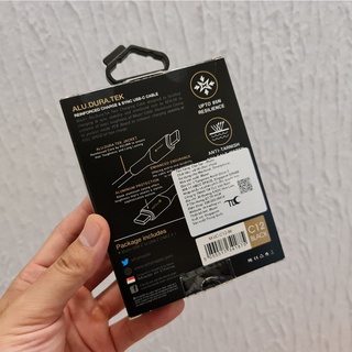 Dây Cáp Mazer ALU.DURA.TEK USB-C to USB-C Cable 3.1A (màu đen, 1.2m)