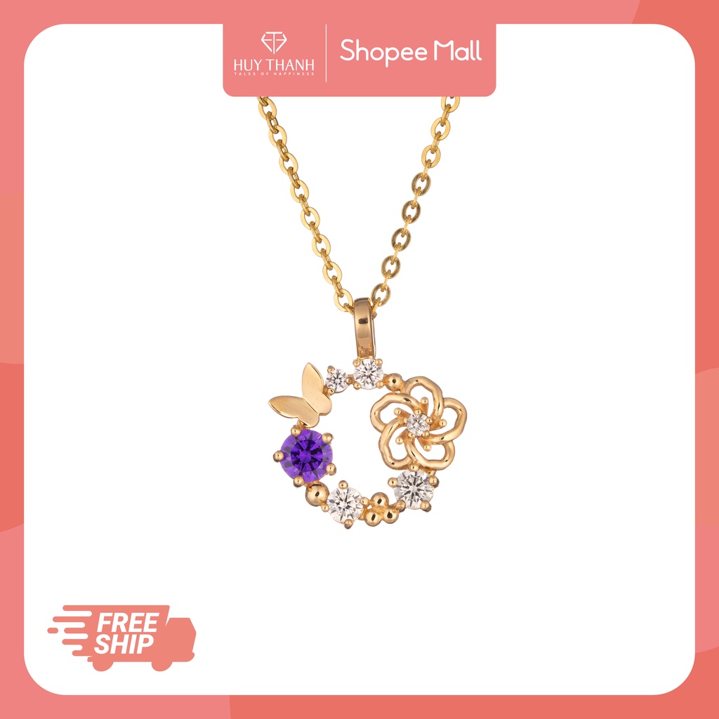 Mặt Dây Chuyền Vàng 14k Forget Me Not MDMAMD524 Huy Thanh Jewelry