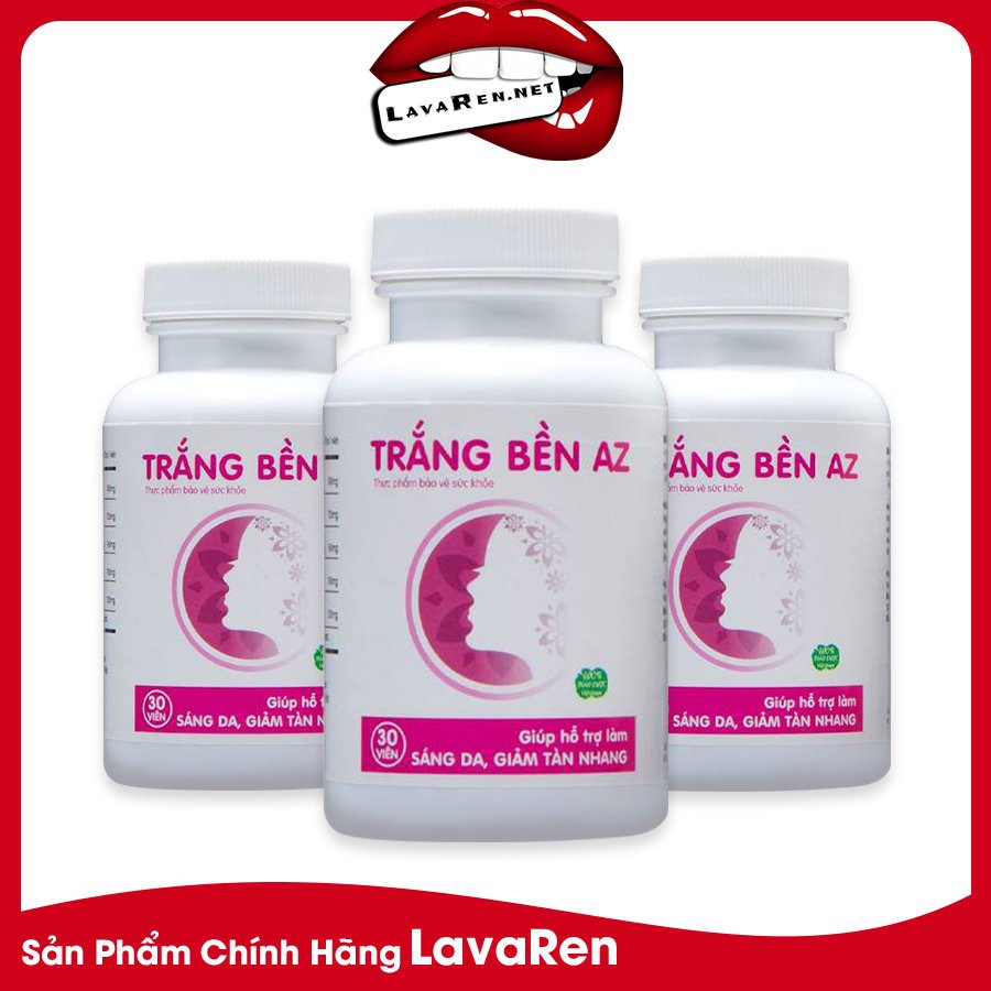 Trắng Bền AZ-Combo 3 hộp trị tàng nhang, sạch hết nám, trắng da toàn thân