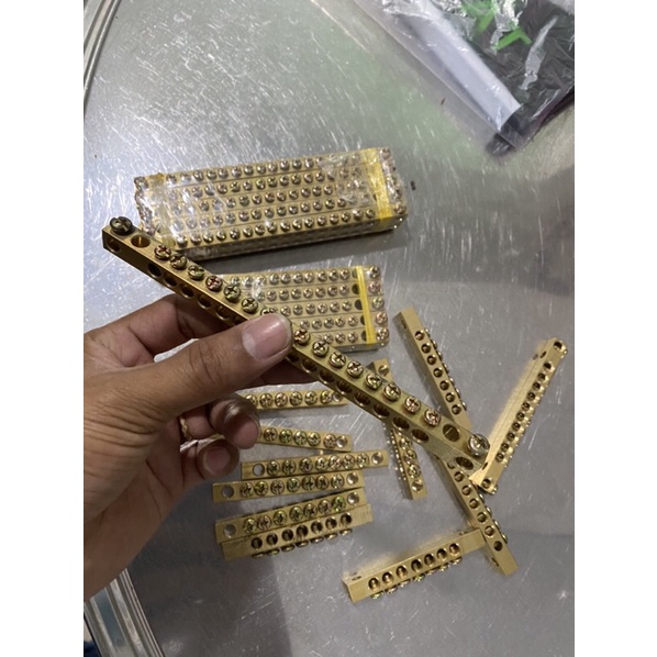 Thanh đồng trung tính bắt tủ điện loại 7 Pha, 12 Pha, 18 Pha loại đồng chuẩn