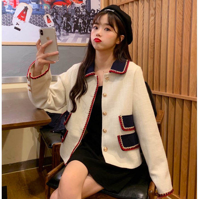 Áo khoác blazer vải dạ tweed tiểu thư sang chảnh hiện đại trendy | BigBuy360 - bigbuy360.vn