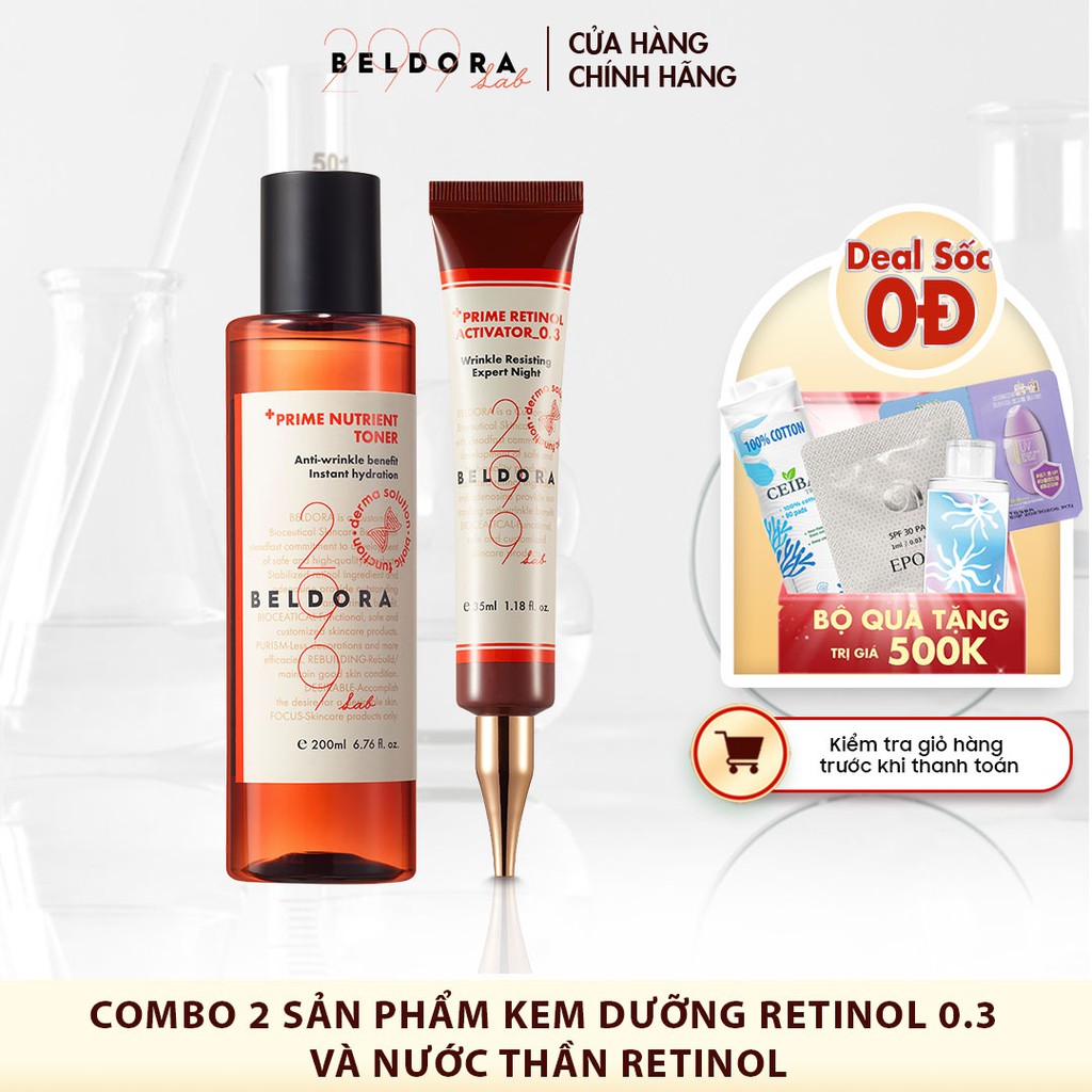 COMBO 2 SẢN PHẨM KEM DƯỠNG RETINOL 35ML VÀ NƯỚC THẦN RETINOL 200ML