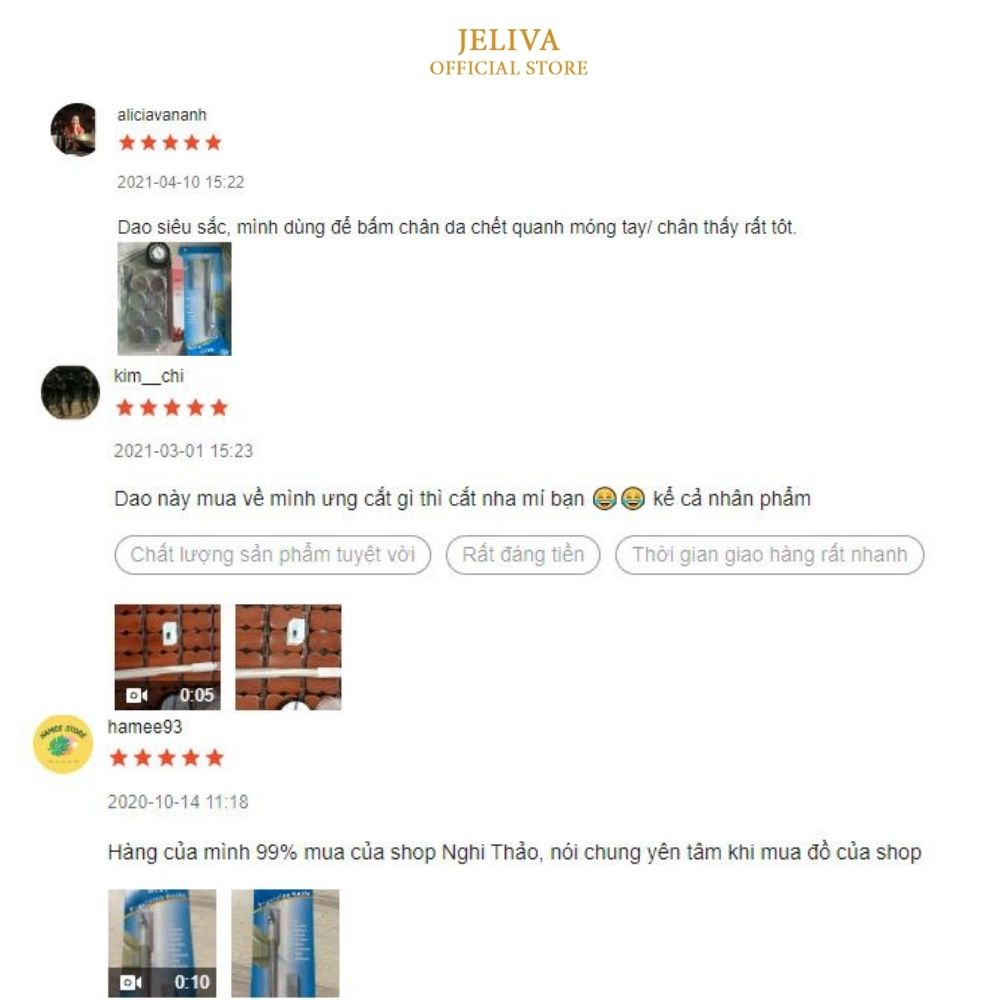 Dao cắt bột nail inox JELIVA phụ kiện làm móng