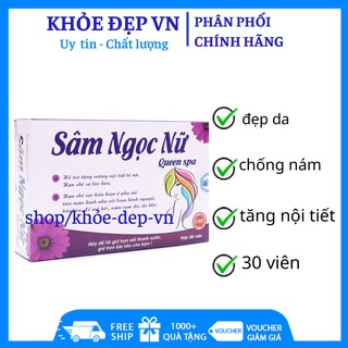 Viên uống Sâm Ngọc Nữ trắng da , chống lão hóa , tăng nội tiết tố nữ, giảm nám sạm da, tăng sinh lý nữ – Vỉ 30 viên