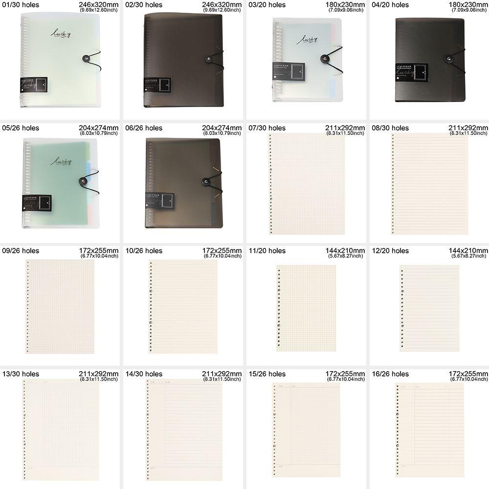 PISTA Sổ Tay Vỏ Nhựa Cỡ A4 / A5 / B5 Có Thể Tái Sử Dụng