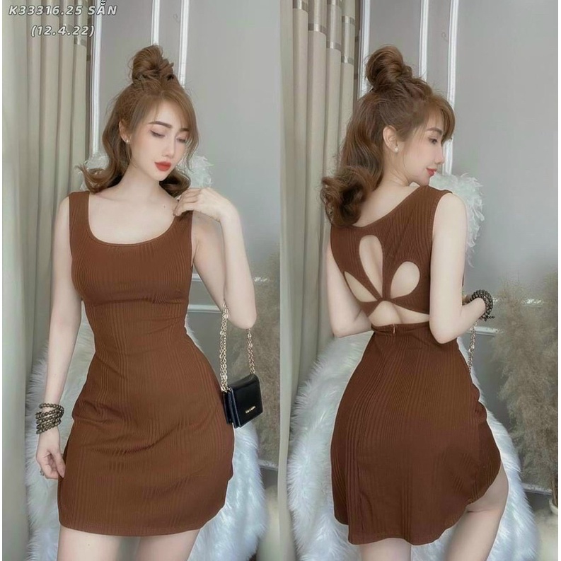 Đầm body ba lỗ dáng ôm sexy nữ tính đầm hot trend nhiều màu🧚🧚🧚LLY